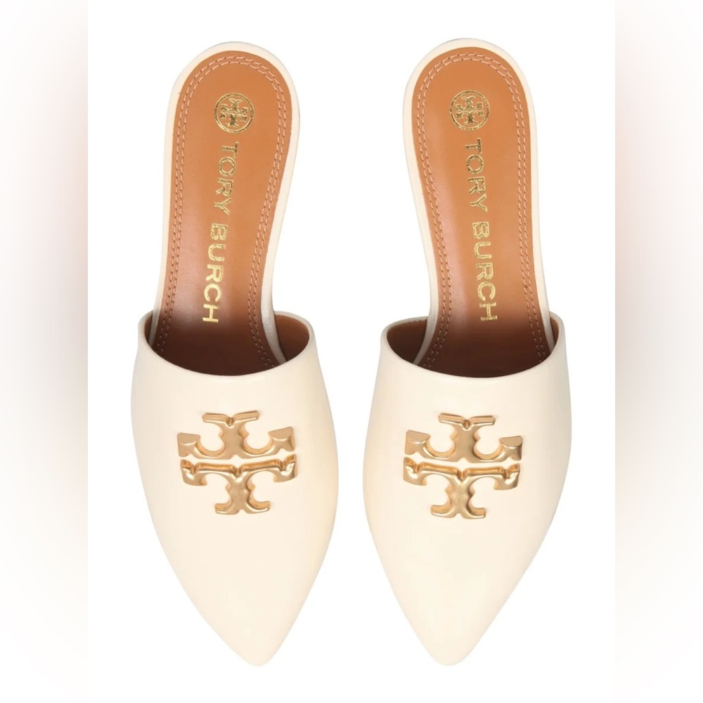 Tory Burch Eleanor Logo Plaque Mules